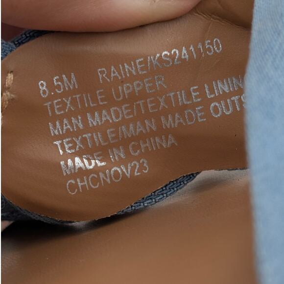 Kensie Raine Knotted Slide Sandal Slip On Women's Denim Blue Size US8.5M EU39 - Picture 7 of 11